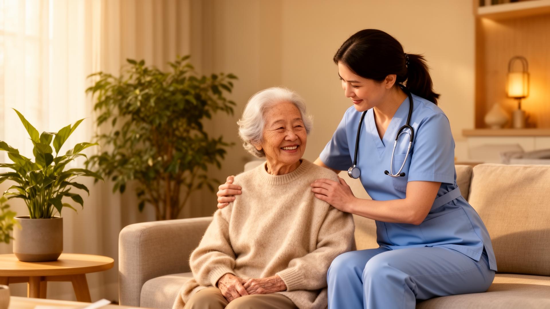 Happy senior couple at an assisted living community - Find senior living near me